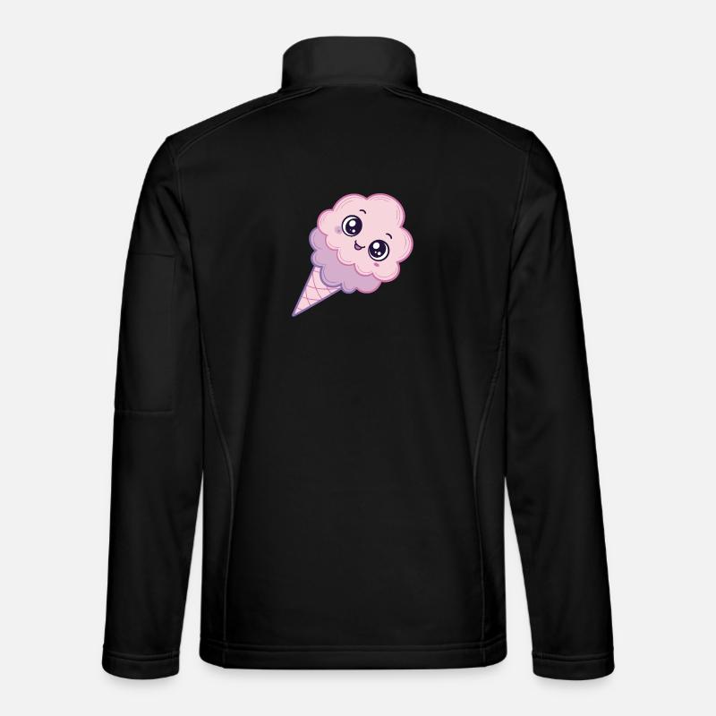 Glace Kawaii Nuage Rose - Unisex Softshell Jacket - black