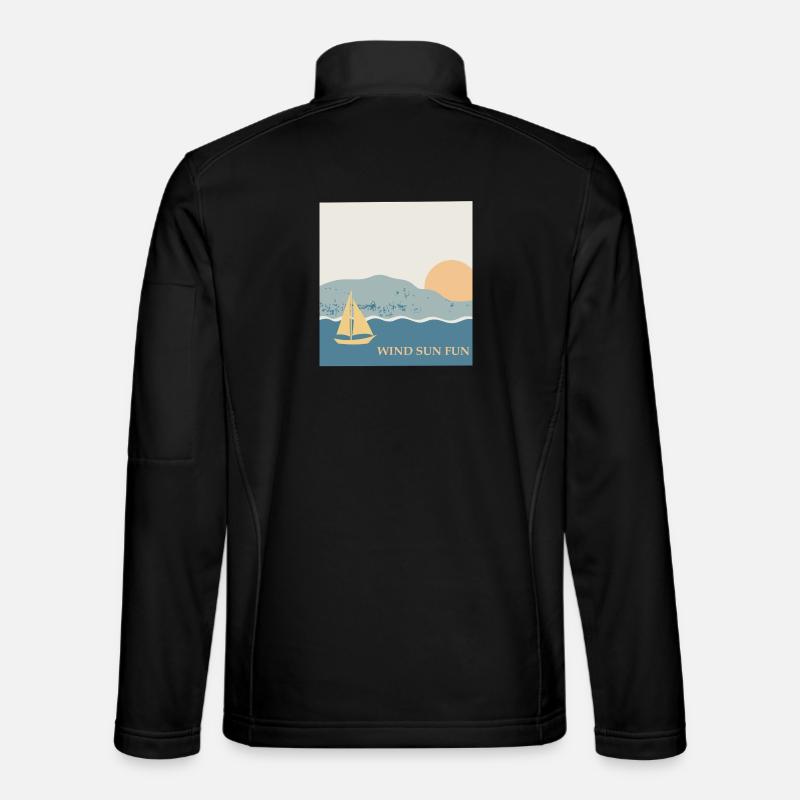 Vent Soleil Plaisir Navigation Rêve - Veste en tissu softshell Unisexe - noir