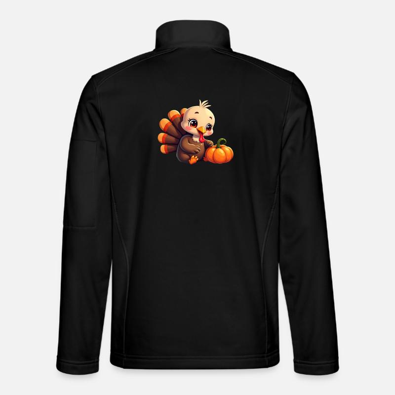 Bébé dinde de Thanksgiving - Veste en tissu softshell Unisexe - noir