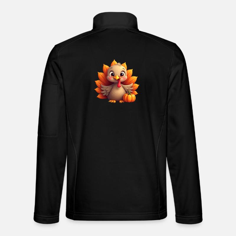 Bébé dinde de Thanksgiving - Veste en tissu softshell Unisexe - noir