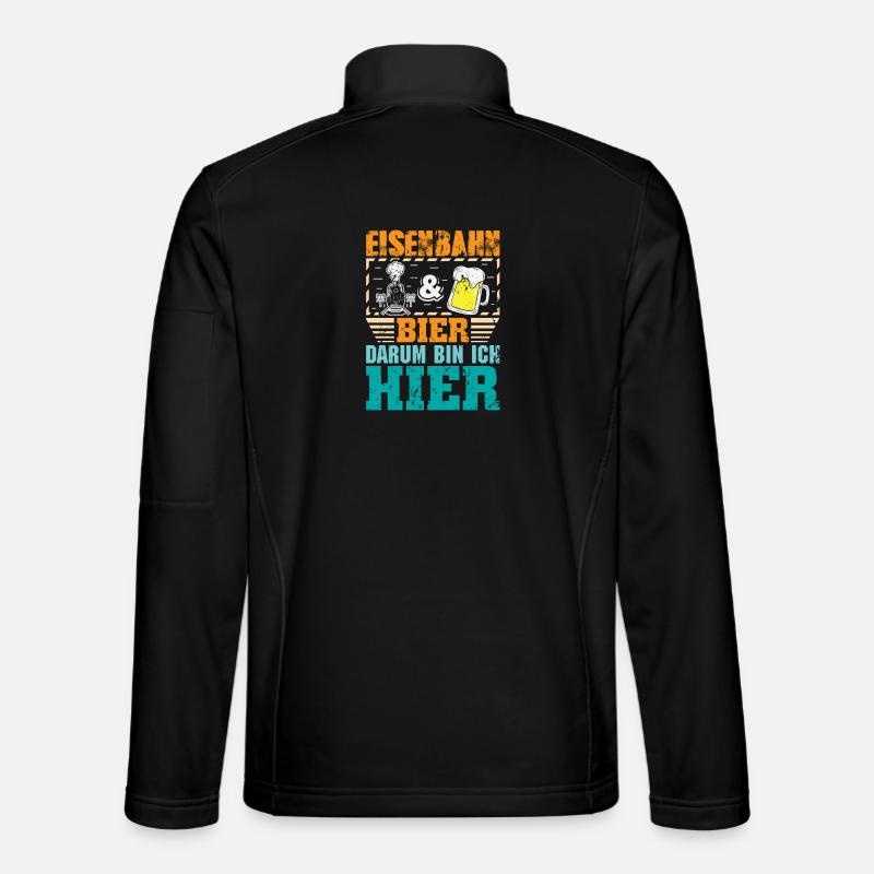 Modellbahn Modelleisenbahn Eisenbahn - Unisex Softshelljacke - Schwarz