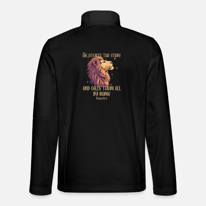 Leo Verset biblique chrétien - Veste en tissu softshell Unisexe - noir