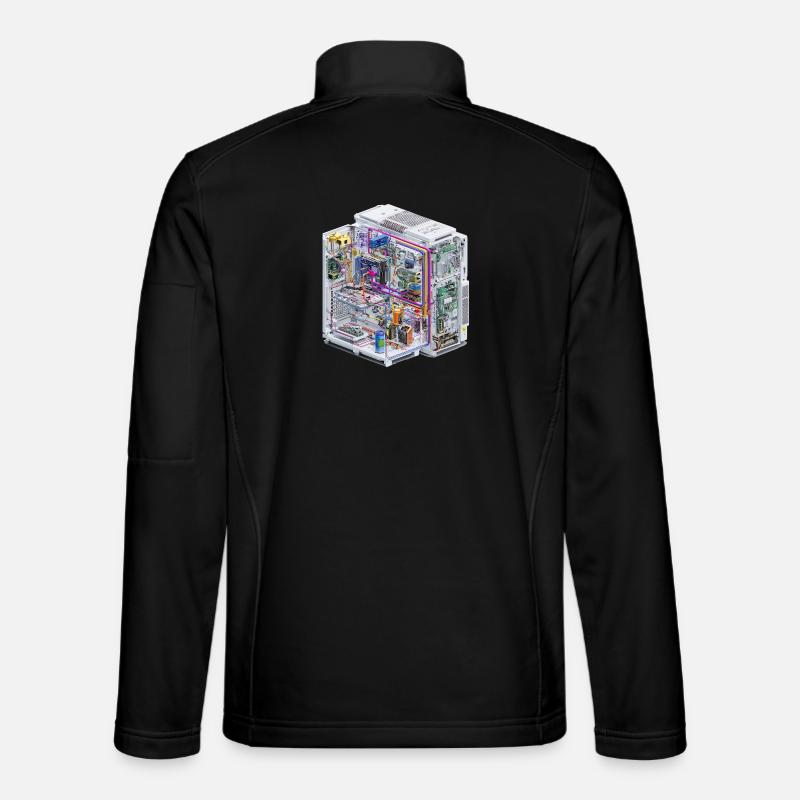 CAD Cable Art Color Streams Data Center Unisex Softshell Jacket