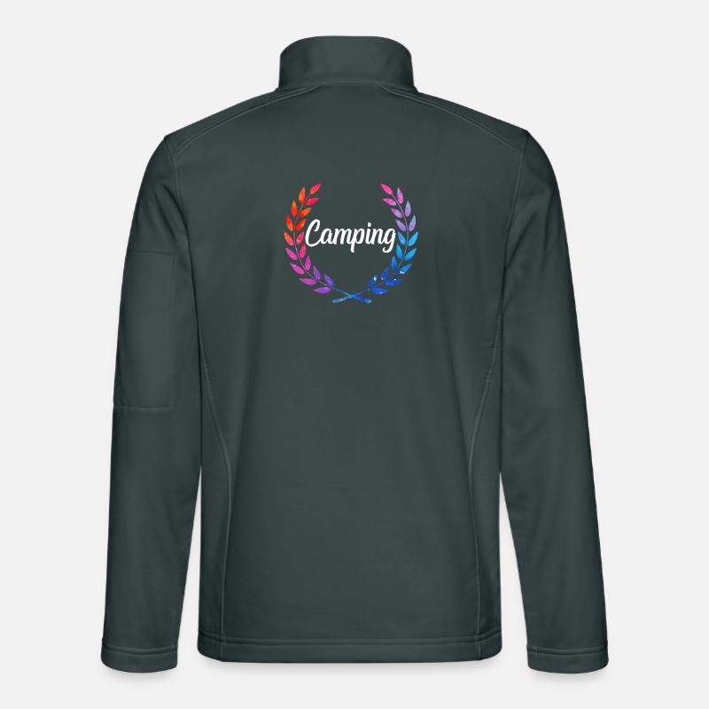 Camping Color Laurel Script Unisex Softshell Jacket