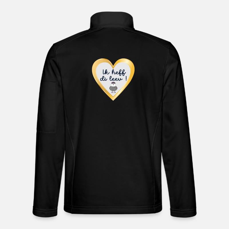 Plattdeutsch Ich liebe dich - Unisex Softshelljacke - Schwarz