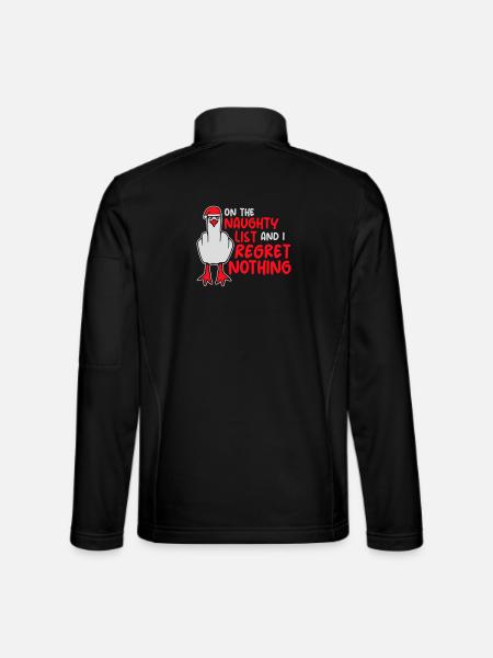 On the naughty list and I regret nothing Böse Möwe - Unisex Softshell Jacket - black - Back