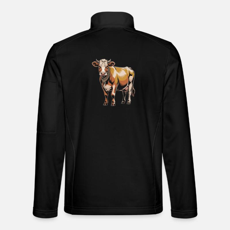 Kuh Kühe - Unisex Softshelljacke - Schwarz