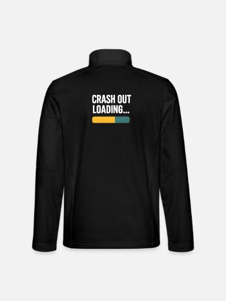 Crash Out Loading Bar, lustiger Spruch - Unisex Softshelljacke - Schwarz