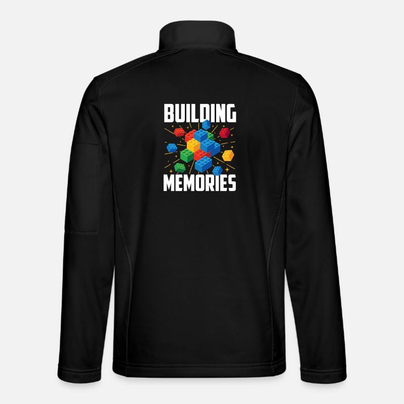 Construire des souvenirs Constructeur de briques Bâtiment en bloc Veste en tissu softshell Unisexe