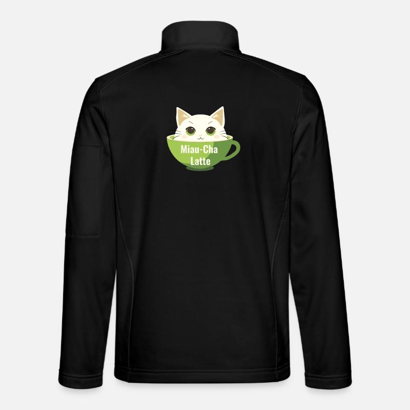 Meow-Cha Latte - Unisex Softshell Jacket - black