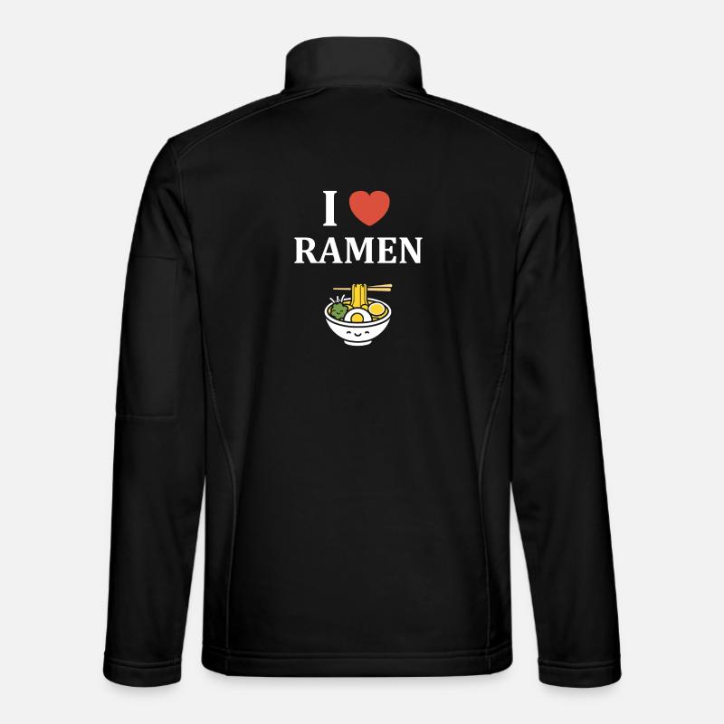 I love Ramen Bol - Unisex Softshell Jacket - black