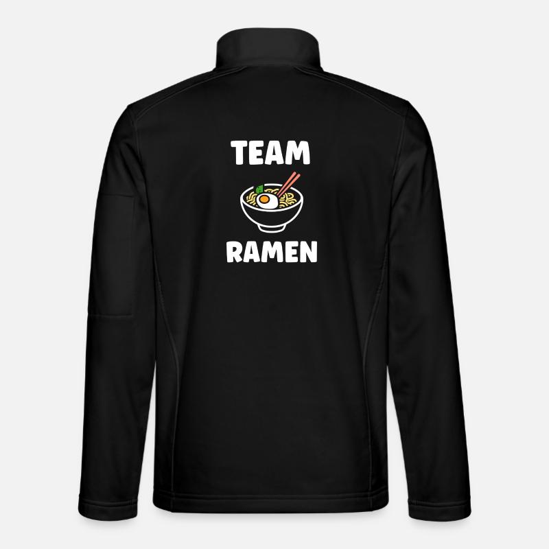 Team Ramen Illustration Noodle Bowl - Unisex Softshell Jacket - black