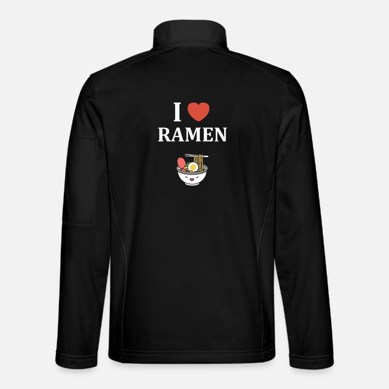 I like ramen - Unisex Softshell Jacket - black