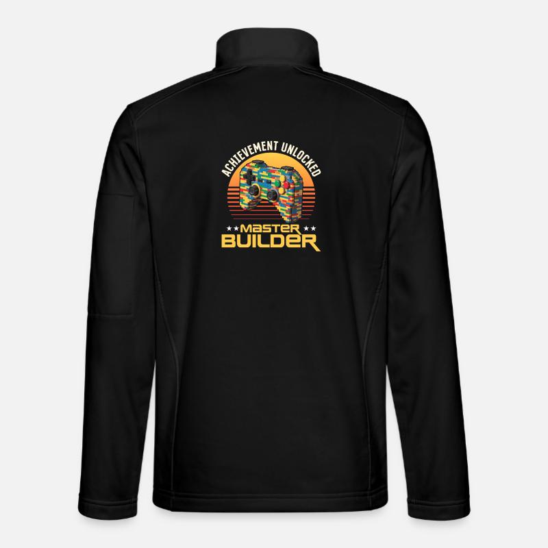 Building Blocks Gamer Gaming Brick Builder - Unisex Softshell Jacket - black