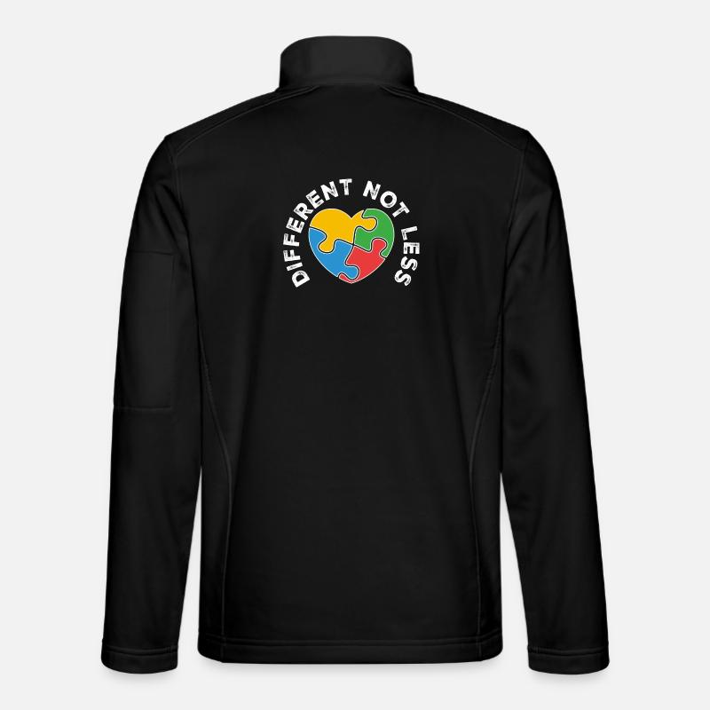 PuzzleHerz Vielfalt vereint Farben - Unisex Softshelljacke - Schwarz