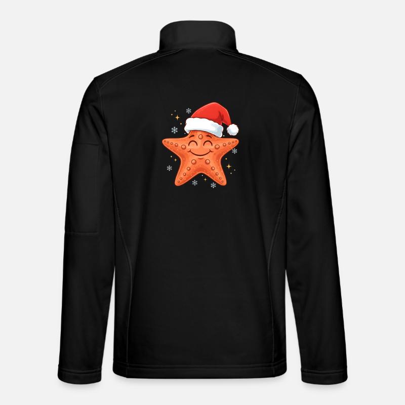 Seestern-Weihnachten - Unisex Softshelljacke - Schwarz