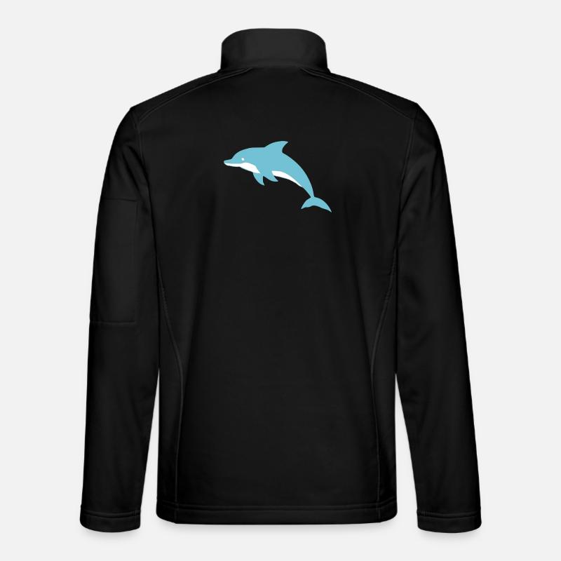 Dolphin Dolphins T-shirt Gift - Unisex Softshell Jacket - black