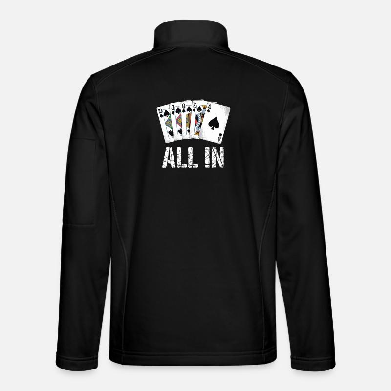 Poker Royal Flush - Conception ALL IN - Veste en tissu softshell Unisexe - noir