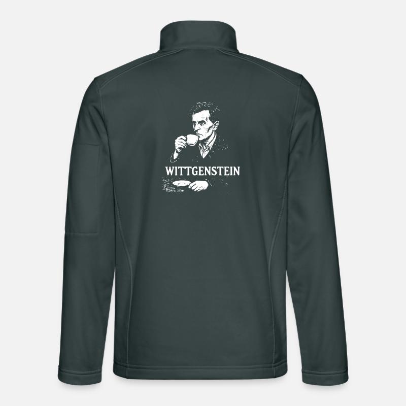 Wittgenstein Philosopher Coffee Portrait Unisex Softshell Jacket