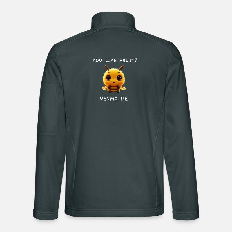Abeille mignonne « Venmo Me » Meme Saying Veste en tissu softshell Unisexe
