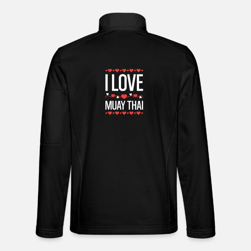 I Love Muay Thai - Unisex Softshelljacke - Schwarz