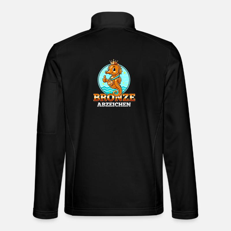 Seepferdchen Bronze Abzeichen Schwimmkurs  - Unisex Softshelljacke - Schwarz