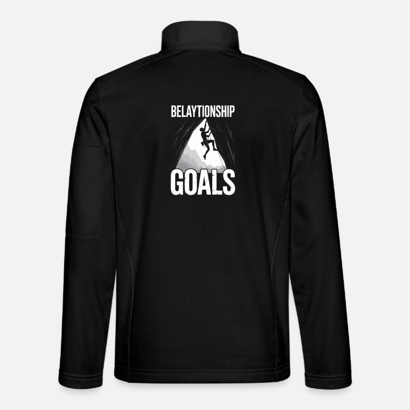 Klettern Bergsteigen Karabiner Bouldern - Unisex Softshelljacke - Schwarz