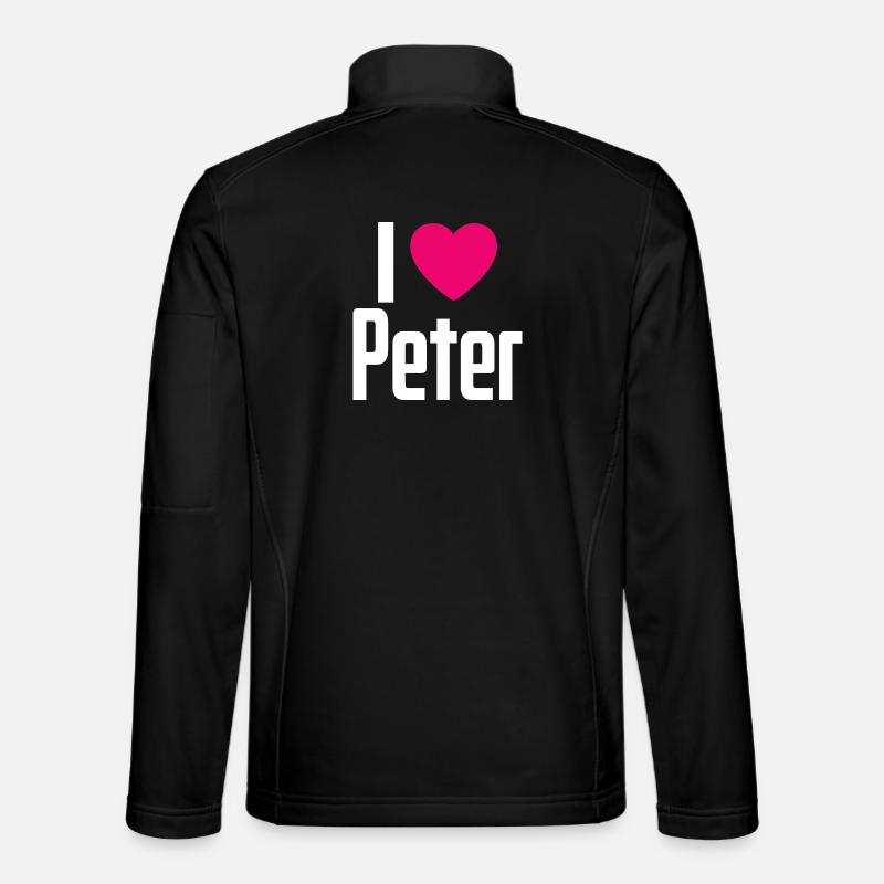 J’aime Peter Pink Heart J’aime Peter - Veste en tissu softshell Unisexe - noir