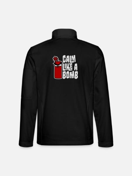 Calme comme une bombe Paradoxe Ironie Humour Blague explosive - Veste en tissu softshell Unisexe - noir - Dos
