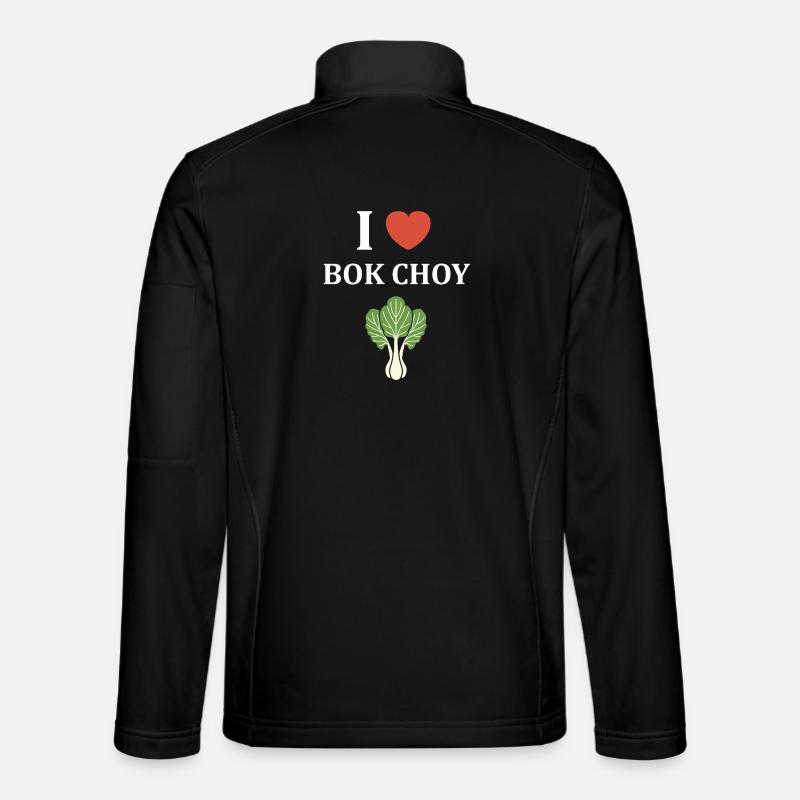 Ich liebe Pak Choy-Grafik - Unisex Softshelljacke - Schwarz