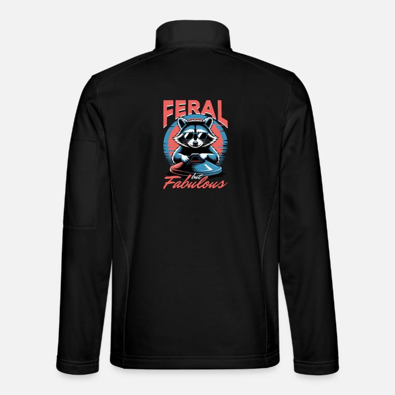 Funny Raccoon - Unisex Softshelljacke - Schwarz