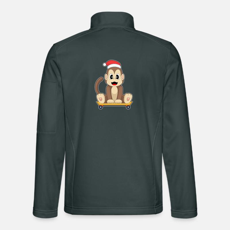 Planche à roulettes de Noël Monkey Veste en tissu softshell Unisexe