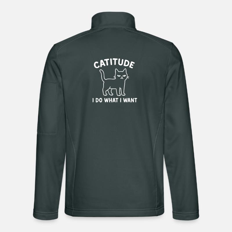 Catitude Katzenspruch Unisex Softshelljacke