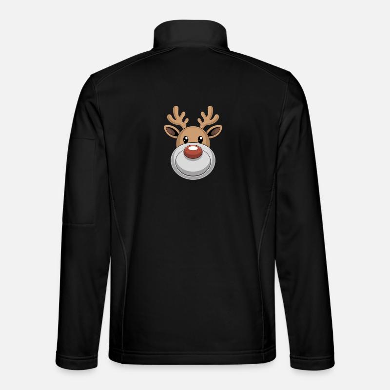 Reindeer Ugly Christmas - Unisex Softshell Jacket - black