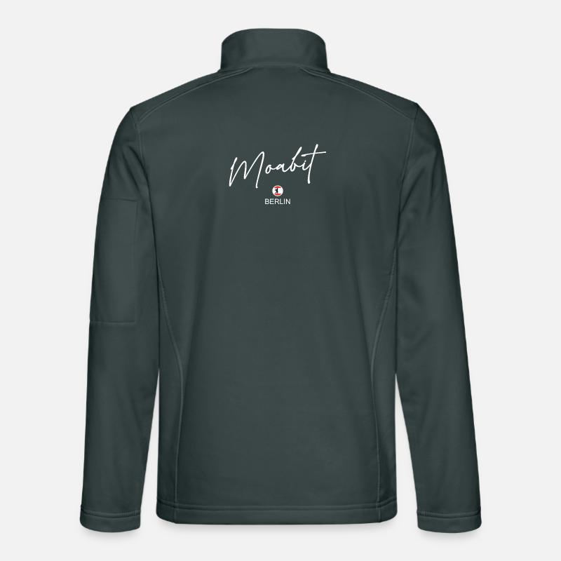 Moabit - Drapeau de Berlin - Ours de Berlin Veste en tissu softshell Unisexe