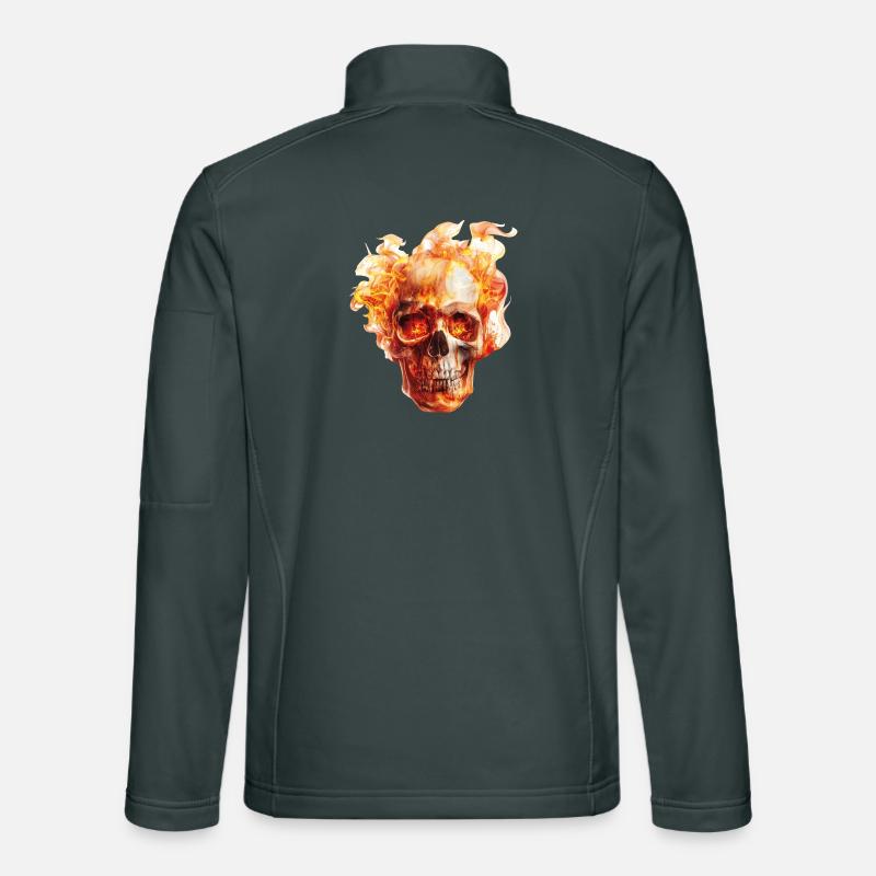 Skull Flames Unisex Softshell Jacket