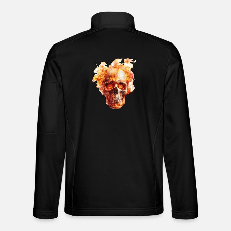 Skull Flames Unisex Softshell Jacket