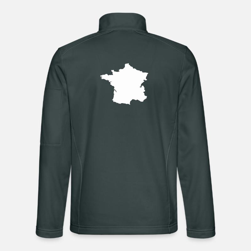 French Map Silhouette Unisex Softshell Jacket