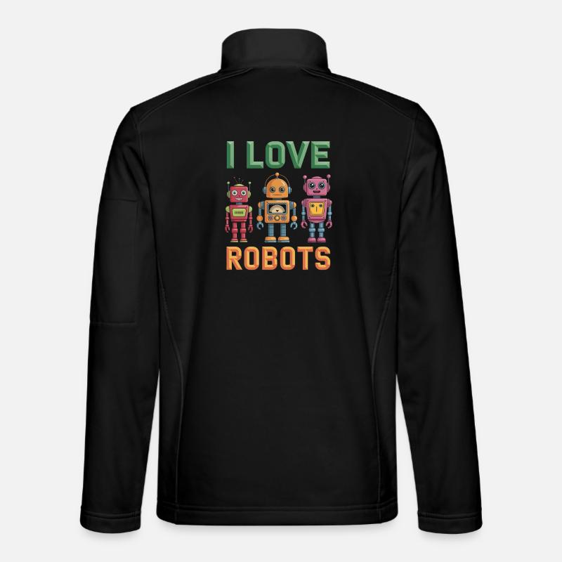 Retro Robot Unisex Softshell Jacket