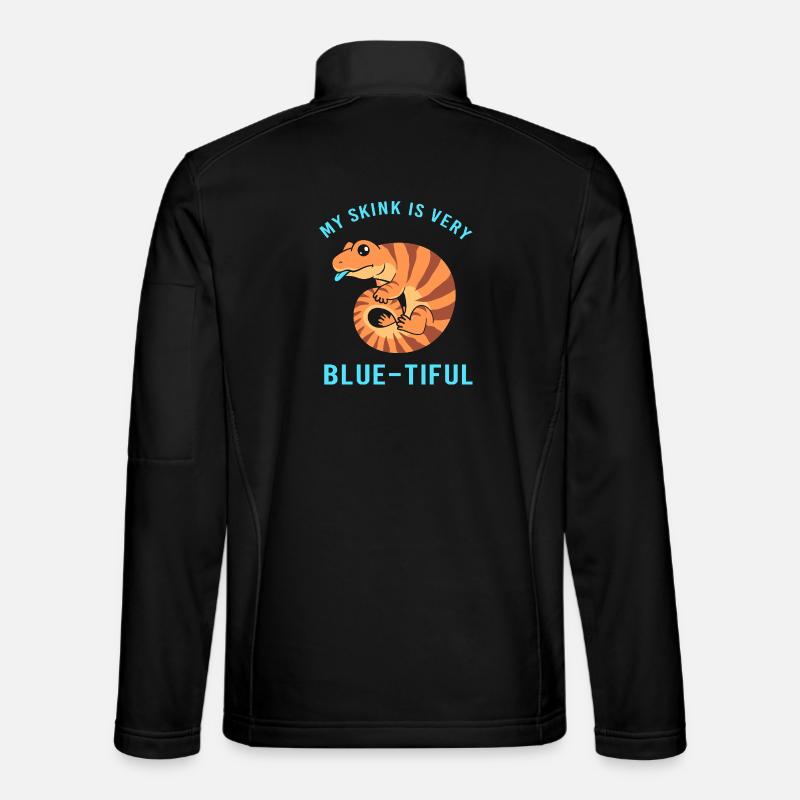 Eidechse Blau Zunge - Unisex Softshelljacke - Schwarz