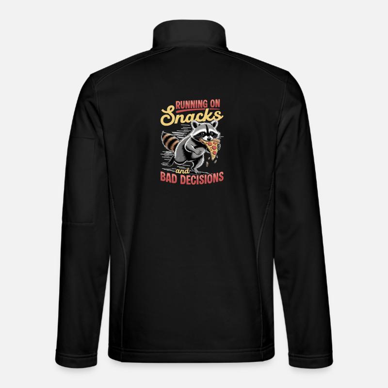 Funny Raccoon - Unisex Softshell Jacket - black