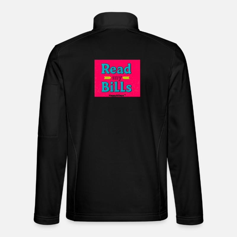 Read My Bills Neon Design - Unisex Softshell Jacket - black