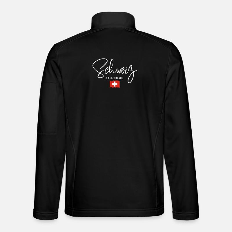 Hergestellt in der Schweiz, Schweizer Stolz - Unisex Softshelljacke - Schwarz