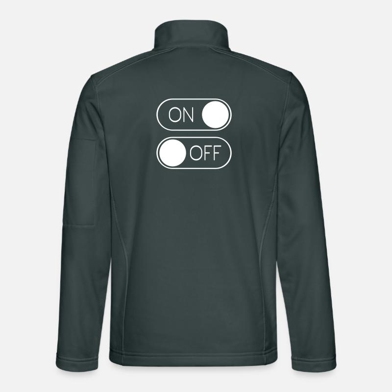 Toggle Graphic On Off Switch Unisex Softshell Jacket