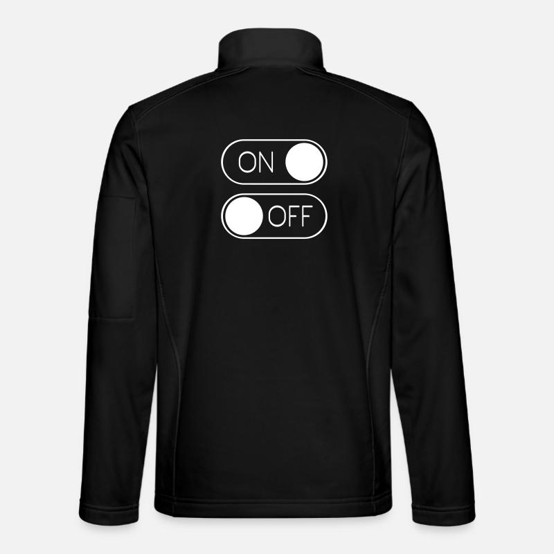 Toggle Graphic On Off Switch - Unisex Softshell Jacket - black