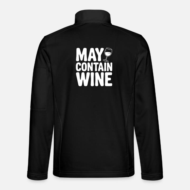 May Contain Wine - Unisex Softshell Jacket - black