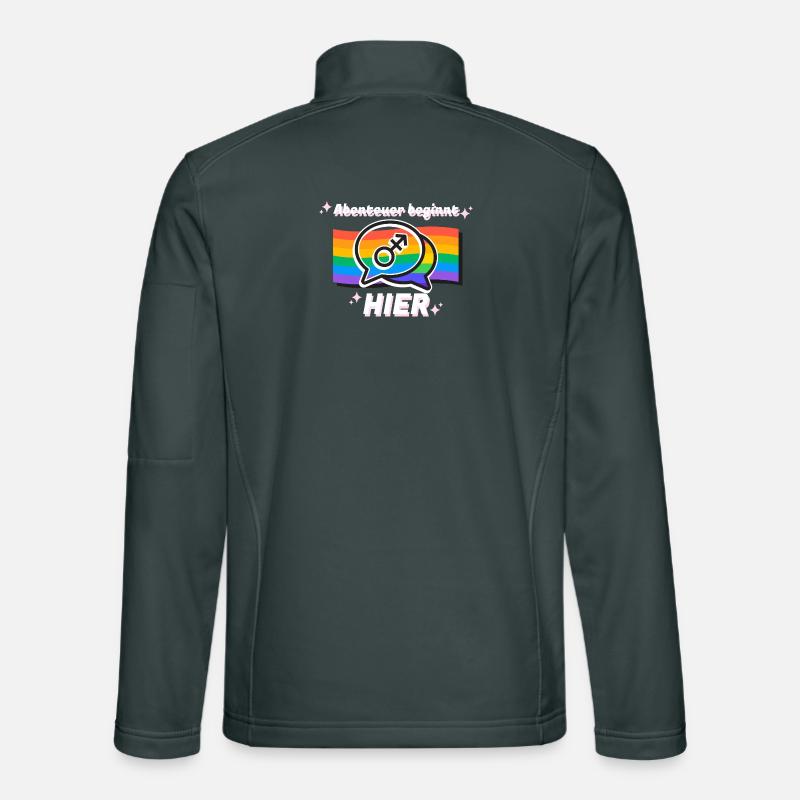 Abenteuer beginnt hier Pride Symbol Unisex Softshelljacke