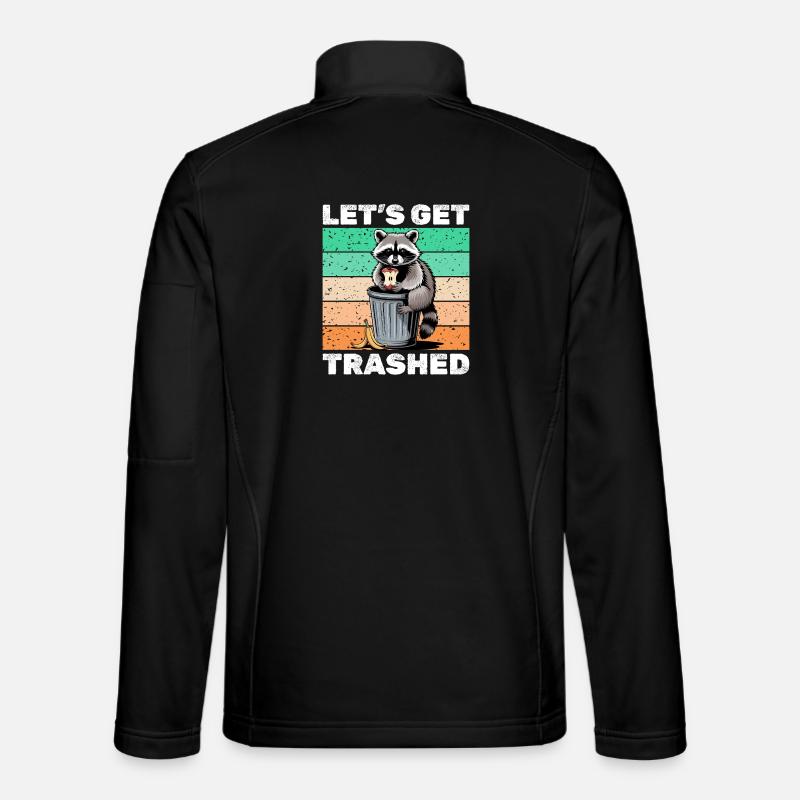 Funny Raccoon - Unisex Softshell Jacket - black