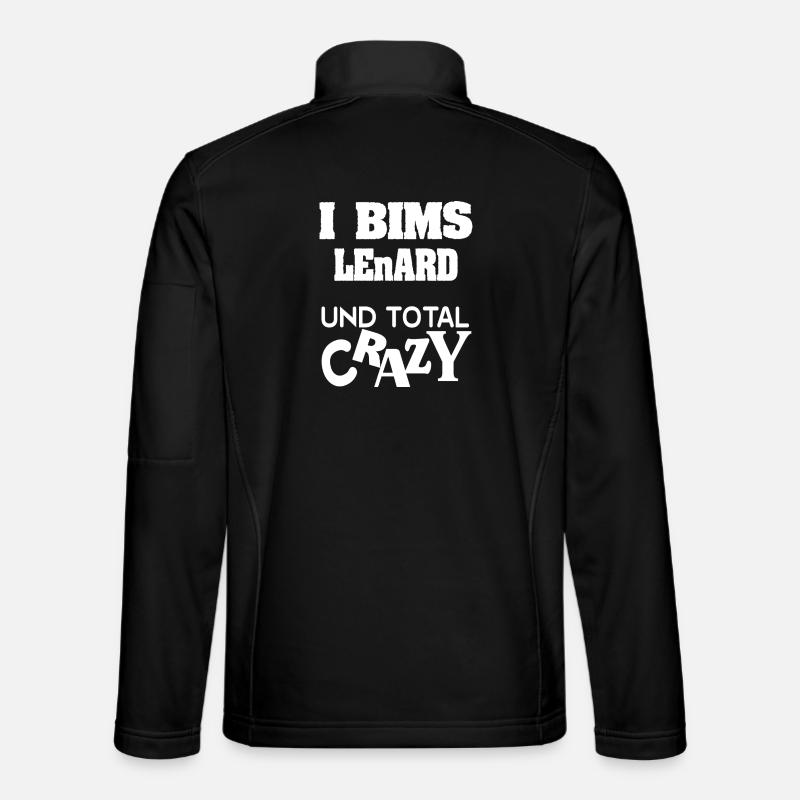 First name Lenard - Unisex Softshell Jacket - black