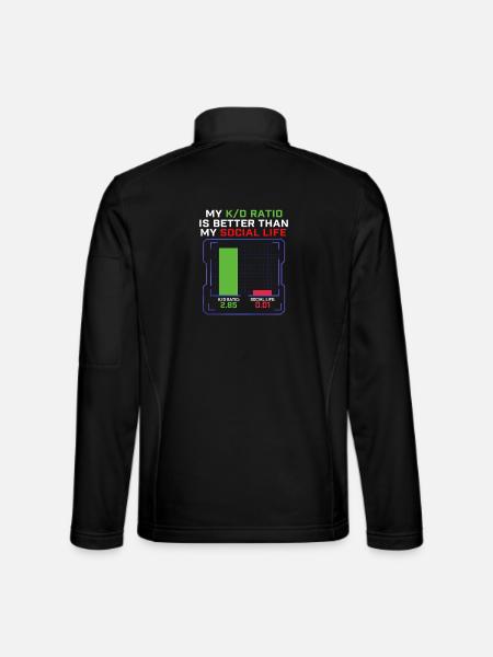 Mon ratio K/D est meilleur que celui de mon joueur de la vie sociale - Veste en tissu softshell Unisexe - noir - Dos